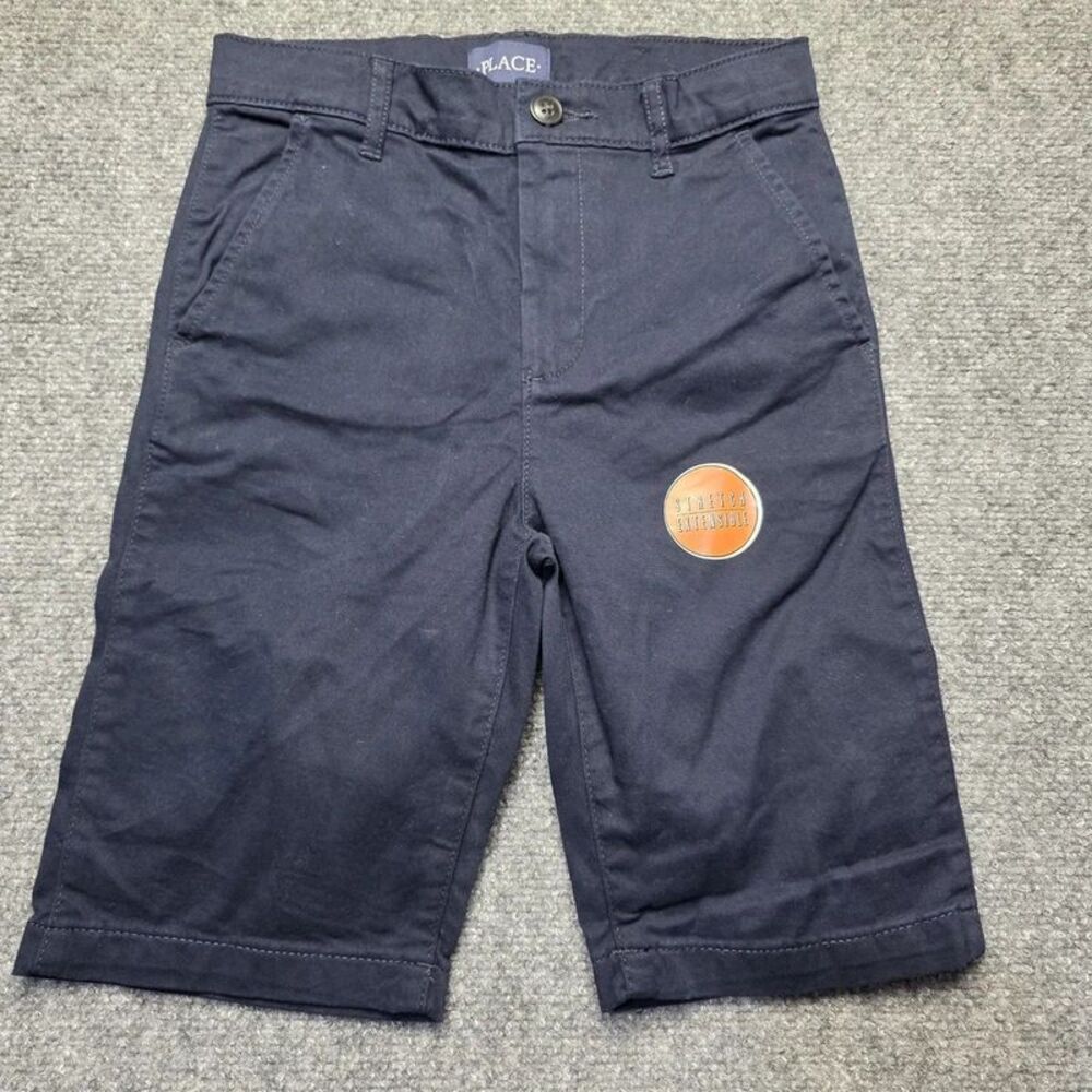 Boys Navy Stretch Chino Shorts Size 10 Slim